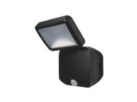 Osram Battery LED, Spottivalaistus ulkotiloihin, Musta, Akryylinitriilibutadieenistyreeni (ABS), IP54, III, Seinäkiinnitys