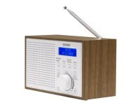 Denver DAB-46WHITE, Internet, Analoginen & digitaalinen, DAB+, FM, 2 W, LCD, Ruskea, Valkoinen