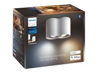 Philips Hue White ambiance Pillar - Spottivalo - LED-lamppu x 2 - GU10 - yhteensä: 10 W (samanlainen 100 W) - lämmin - viileä valkoinen valo - 2200-6500 K - valkoinen