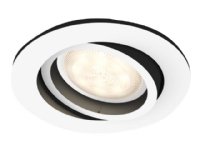 Philips Hue White ambiance Milliskin - Upotettu kohdevalo - LED-spottilamppu - GU10 - 5 W (samanlainen 50 W) - luokka G - lämmin - viileä valkoinen valo - 2200-6500 K - pyöreä - valkoinen