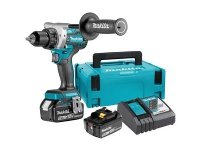 Makita DDF486RTJ - Ruuvinväännin - akkuporakone - 2-nopeuksinen - avaimeton porakärry 13 mm - 130 N-m - 2 akkua - 18 V