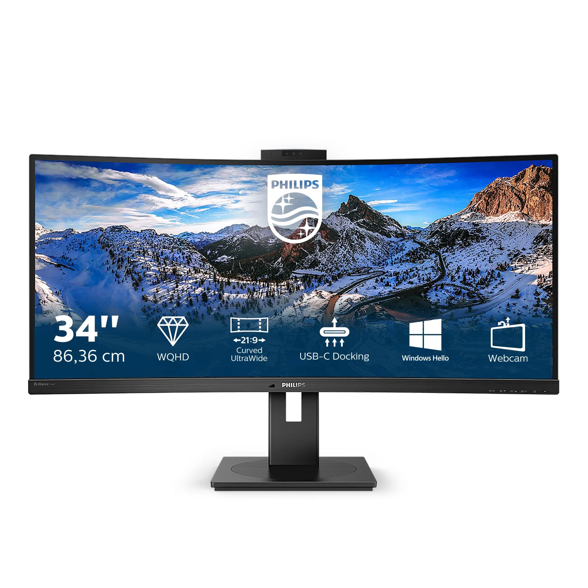 Philips P Line 346P1CRH 34" UWQHD, VA -kaareva näyttö