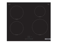Bosch Serie 4 PUE611BB5E, Musta, Kiinteä, 60 cm, Keittoalueinduktioliesi, Keraaminen lasi, 4 alue(tta)
