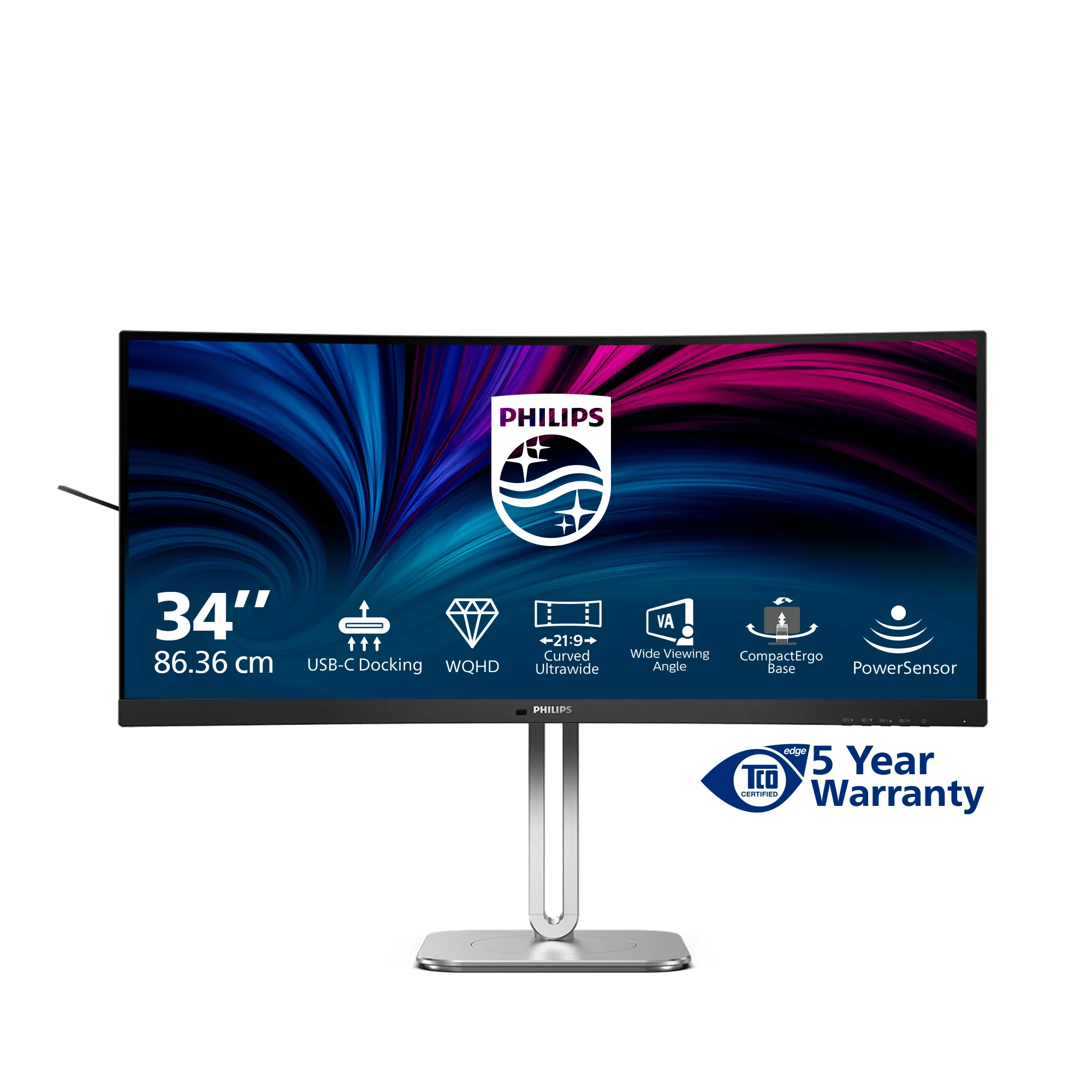 Philips 34B2U5600C 34" UWQHD, VA -kaareva näyttö