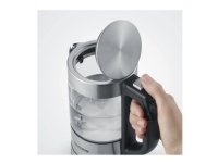 Severin WK 3458, 0,5 L, 1100 W, Musta, Läpinäkyvä, Lasi, Ruostumaton teräs, Säädettävä termostaatti, Veden tason ilmaisin