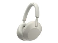 Sony WH-1000XM5, Langallinen & langaton, Puhelut/Musiikki, 4 - 40000 Hz, 250 g, Kuulokkeet, Hopea, Valkoinen