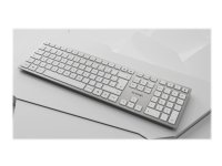 CHERRY DW 9100 SLIM, RF Wireless + Bluetooth, QWERTY, Hopea, Sisältää hiiren