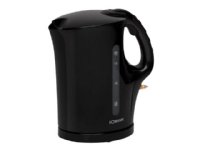 Bomann WK 5011 CB, 1,7 L, 2200 W, Musta, Ruostumaton teräs, Veden tason ilmaisin, Johdoton