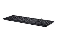 Wired USB QWERTY desktop keyboard with ergonomic