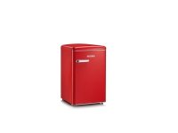 Severin RKS 8830 Retro, vapaasti seisova, punainen, oikea, karkaistua lasia, 106 L, N-ST