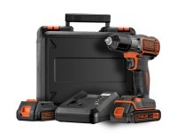 Black &amp  Decker ASD18KB, pistoolikahvallinen porakone, 1 cm, 2,5 cm, 1 cm, 800 rpm, 16 Nm
