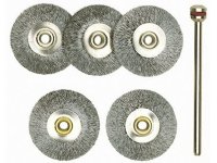 Proxxon Micromot 5-osainen pyöreä harjasarja Akseli Ø 2,35 mm 28 952 1 sarja