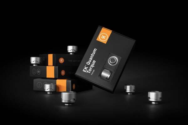 EKWB EK-Quantum Torque 6-Pack HDC 12 - Satin Titanium, Compound (silver, 6-pack)