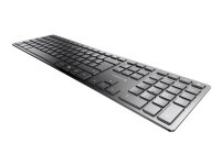 CHERRY KW 9100 SLIM, RF Wireless + Bluetooth, AZERTY, Musta