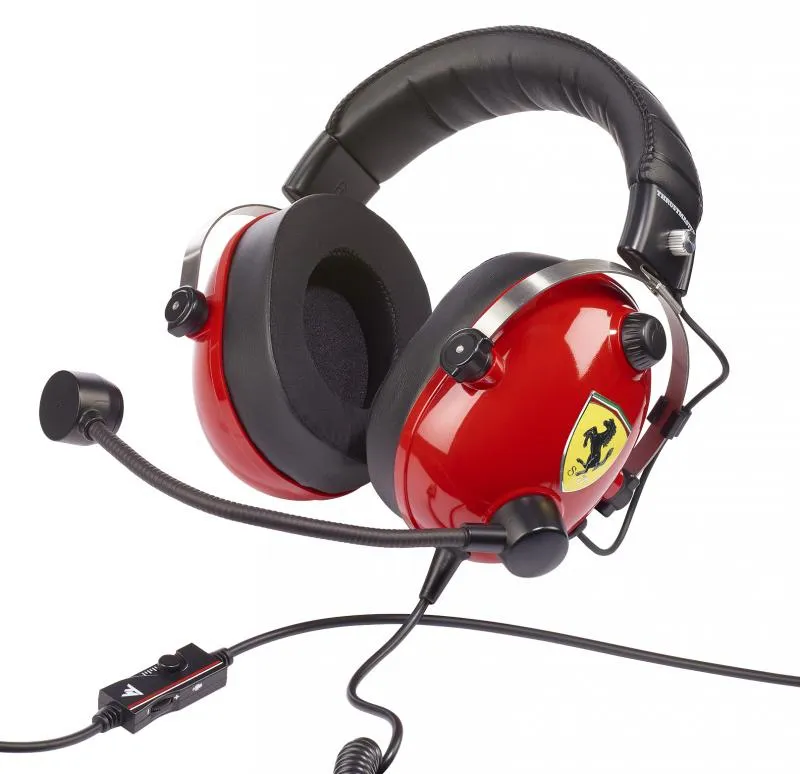 Thrustmaster T.Racing Scuderia Ferrari Edition-DTS -pelikuulokkeet mikrofonilla, punainen