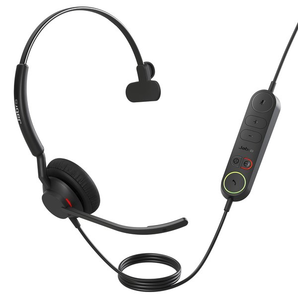 Jabra Engage 40 Inline Link UC USB-A -Kuuloke mikrofonilla, musta