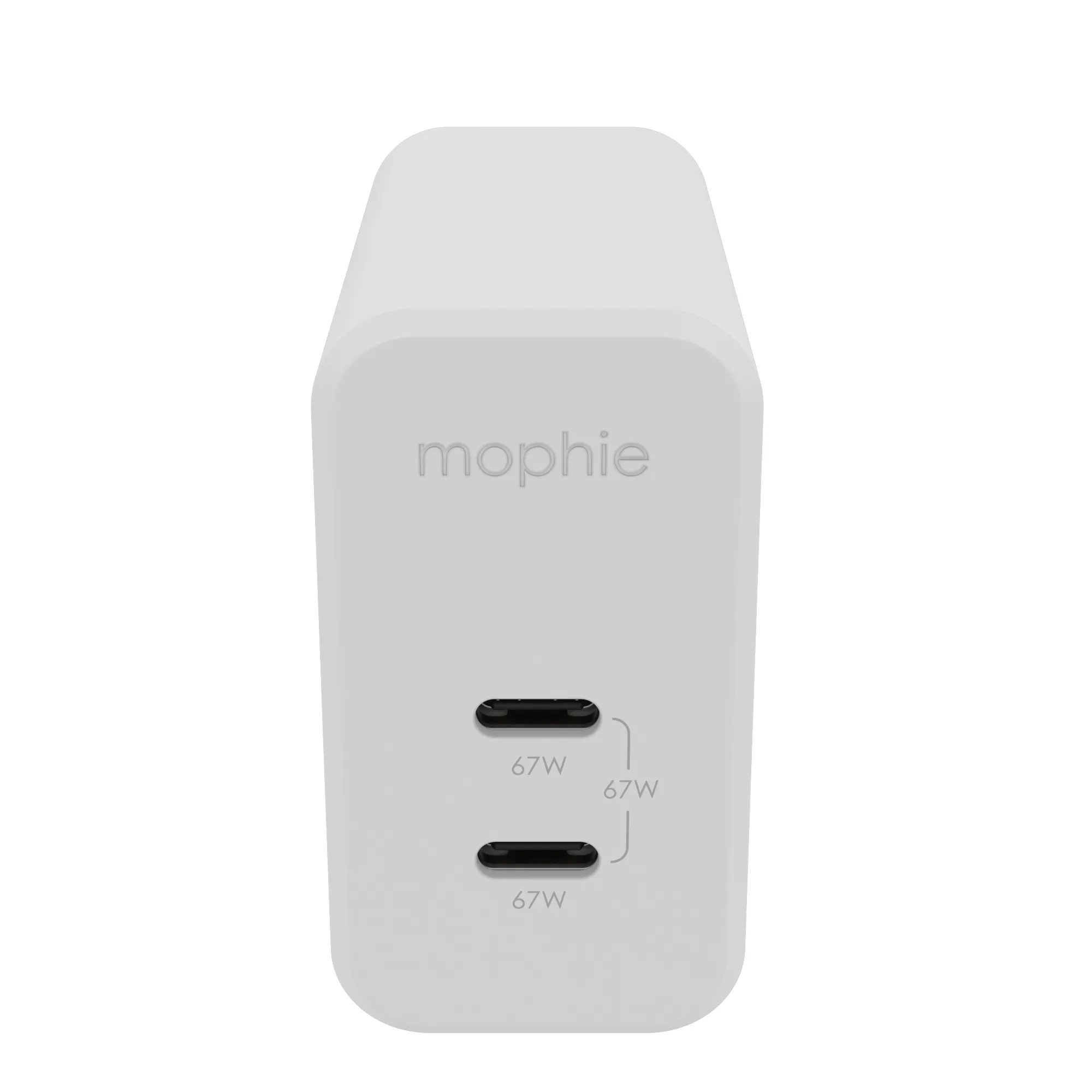 MOPHIE WALL ADAPTER DUAL USB-C - PD 67W GAN WHITE