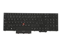 Chicony - Kannettavat udskiftningstastatur - med Trackpoint, UltraNav - bagbelyst - QWERTY - tjekkisk/slovakisk - sort - FRU - for ThinkPad P15v Gen 1  P15v Gen 2  T15p Gen 1  T15p Gen 2