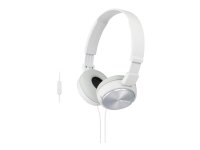 Sony MDR-ZX310, Langallinen, 10 - 24000 Hz, Musiikki, 125 g, Kuulokkeet, Valkoinen