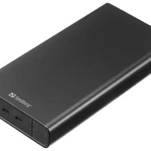 Sandberg Powerbank USB-C PD 38400 mAh, 100W -varavirtalähde, Musta
