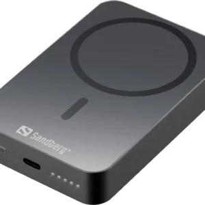 Sandberg 10000mAh ALU MAG Wireless 15W USB-C PD 20W  -varavirtalähde, Musta