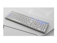 CHERRY DW 9100 SLIM, RF Wireless + Bluetooth, AZERTY, Hopea, Sisältää hiiren