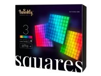 Twinkly Squares Extension Kit, Älykäs valaistussarja, Musta, Wi-Fi/Bluetooth, Integroitu LED, Multi, Android, iOS