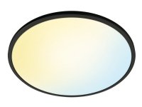 WiZ Superslim Ceiling 22 W, Älykattovalo, Wi-Fi/Bluetooth, Musta, LED, Ei vaihdettavissa oleva hehkulamppu, 2700 K