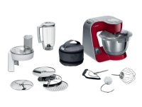 Bosch MUM5X720, 3,9 L, Punainen, Hopea, 1,1 m, 4 levyt, Ruostumaton teräs, LED