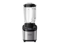Philips 7000 series HR3760/00 Nopea tehosekoitin, Pöydällä pidettävä tehosekoitin, Syke-toiminto, Jäänmurskaus, 1500 W, Musta, Metallinen