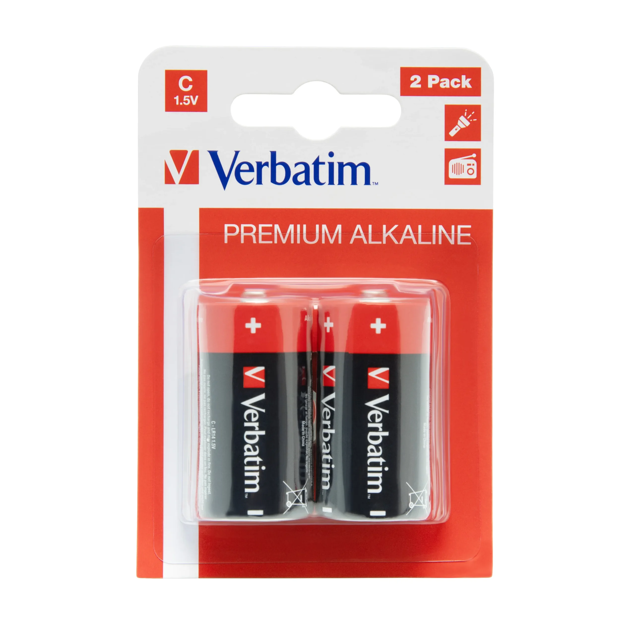 Verbatim paristot, C(LR14), 2x Alkaline, 1,5 V