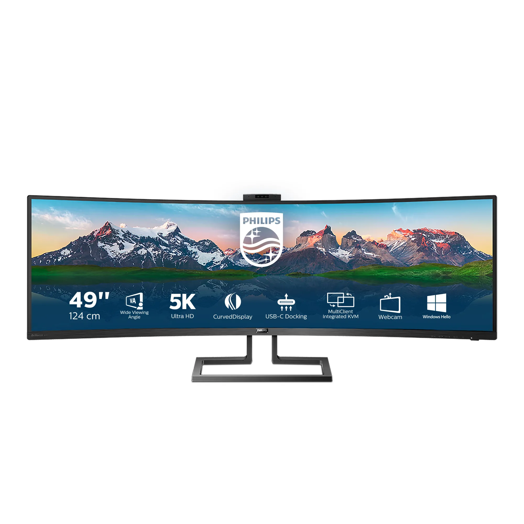 Philips P Line 499P9H 49" DQHD, USB-C, VA -kaareva näyttö