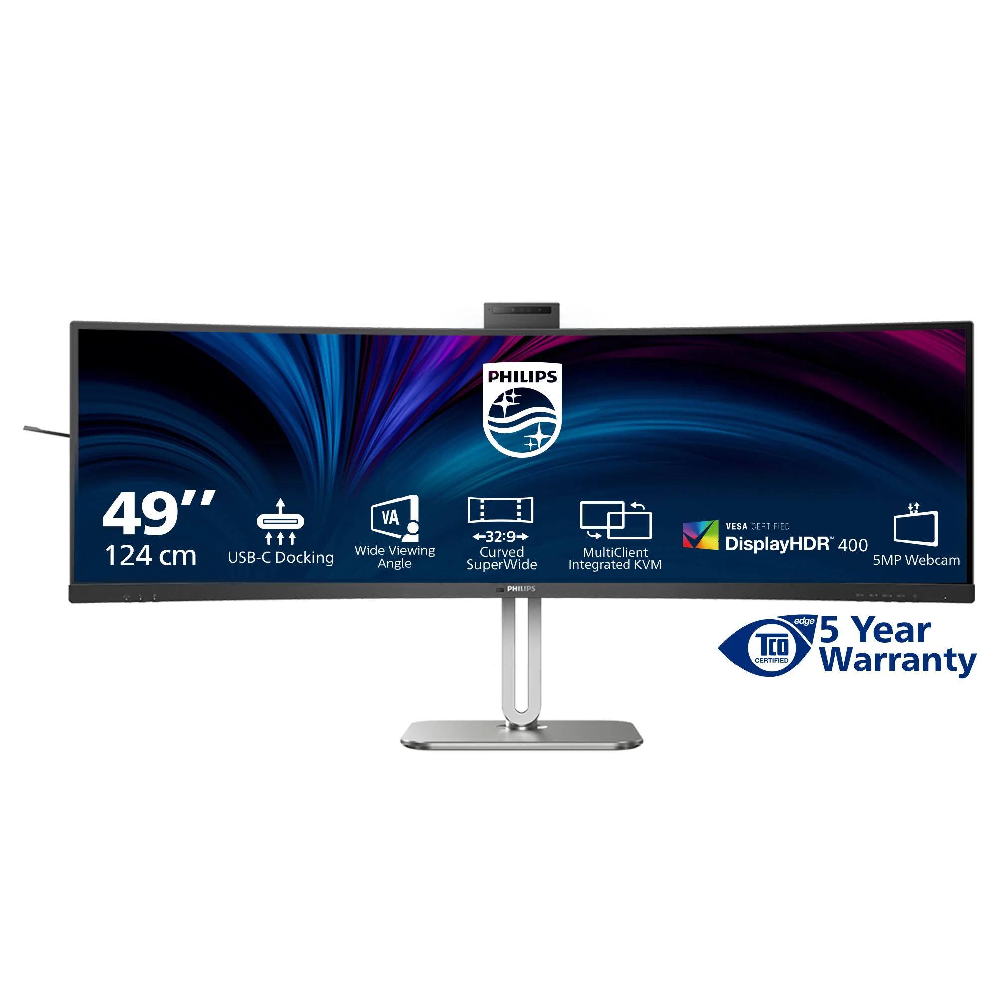 Philips 49" 49B2U5900CH/00 DQHD, VA -kaareva näyttö