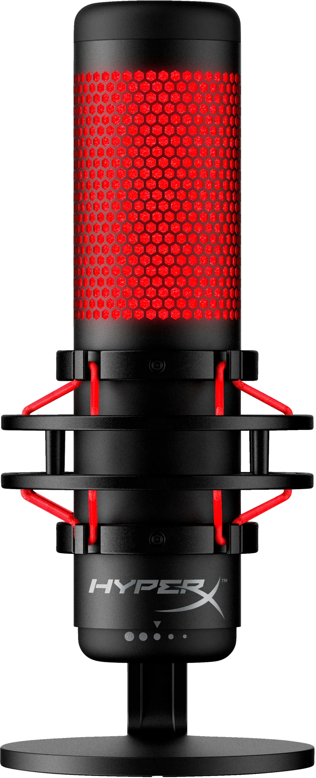 HyperX QuadCast USB -mikrofoni, musta/punainen