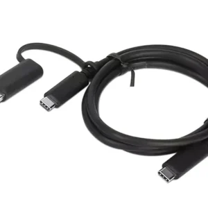 Lenovo Hybrid USB-C - USB-C / USB-A 100W -kaapeli. Musta, 1m