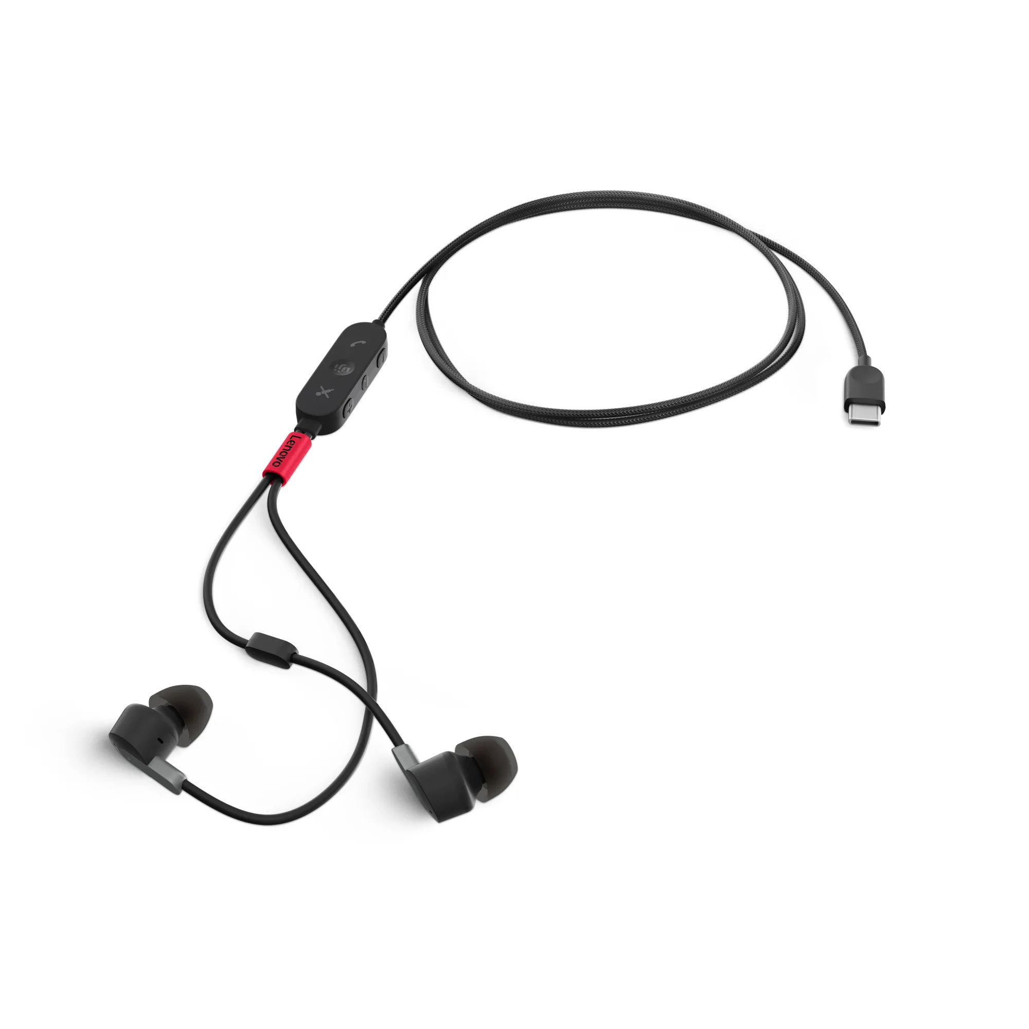 Lenovo Go USB-C -nappikuulokkeet, musta