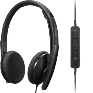 Lenovo VoIP UC -kuulokkeet mikrofonilla, musta