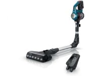 Bosch BSS71125AH, Kuiva, 82 dB, Poseløs, Sort, Blå, 0,3 L, Batteri