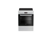 Beko FSE67300GW, Vapaasti seisova liesi, Musta, Valkoinen, Painikkeet, Rotaatio, Valkoinen, Etu, Alapuolella