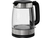 Electrolux E4GK1-4GB, 1,7 L, 2200 W, Musta, Ruostumaton teräs, Läpinäkyvä, Lasi, Ruostumaton teräs