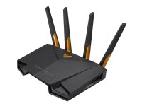 ASUS TUF Gaming AX3000 V2, Wi-Fi 6 (802.11ax), Dual-band (2.4 GHz / 5 GHz), Ethernet LAN, Black, Orange, Tabletop router