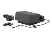 Logitech Logi Dock Focus Room Kit UC, Personal video conferencing system, 4K Ultra HD, 90 fps, 5x, Graphite