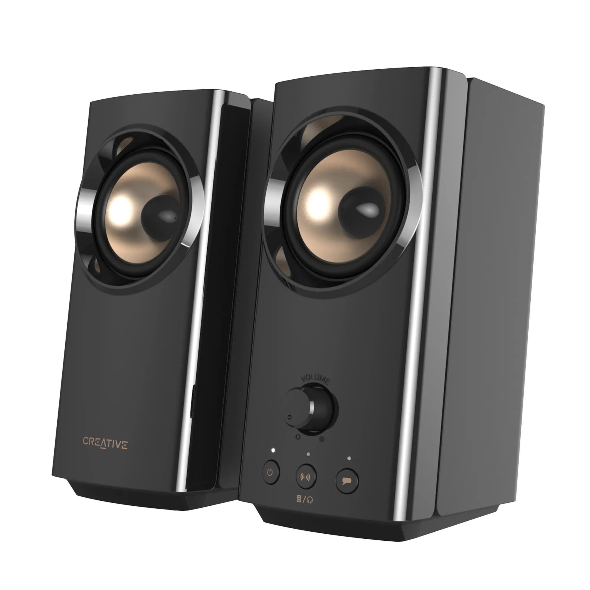 Creative T60 Compact Hi-Fi 2.0 Speakers, Black