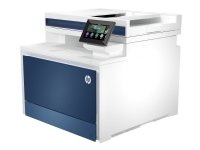 HP Color LaserJet Pro MFP 4302fdw -monitoimilaite, Väri, Tulostin varten Pienet ja keskikokoiset yritykset, Tulosta, kop., skannaa, faksaa, Langaton  Tulostus älypuhelimelta tai tabletilta  automaattinen asiakirjojen syöttölaite, Laser, Väritulostus, 600 x 600 DPI, A4, Suoratulostus, Sininen, Valkoinen