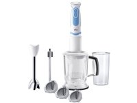 Braun 4191-MQ5260WHBL 1000 W sauvasekoitin mittakupilla, ravistimella, turbotoiminto Valkoinen-sininen