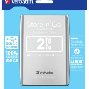 Verbatim Store 'n' Go 2 Tt -ulkoinen kovalevy, Hopea