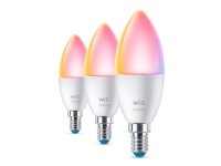 WiZ Candle 40 W C37 E14 x3, Smart bulb, White, E14, C37, White, 2200 K