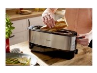Philips Viva Collection HD2692/90 Leivänpaahdin - pitkät paahtoaukot, metallia, 1 viipale(i)ta, Musta, Metallinen, Metalli, Muovi, Painikkeet, Rotaatio, Kiina, 1030 W