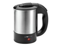 Clatronic WKR 3624, 0,5 L, 1000 W, Musta, Ruostumaton teräs, Ruostumaton teräs, Veden tason ilmaisin, Ylikuumenemissuoja