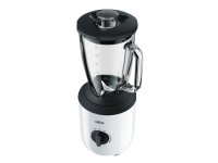 Braun PowerBlend 3, Pöydällä pidettävä tehosekoitin, 1,5 L, Syke-toiminto, 0,85 m, 800 W, Musta, Valkoinen